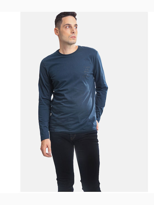 Paco & Co Men's Long Sleeve Blouse Blue