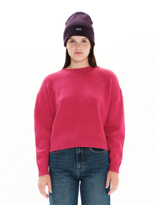 Emerson Women's Long Sleeve Sweater Fuchsia