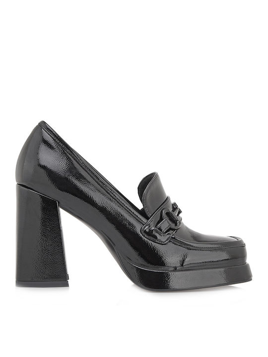 Exe Patent Leather Black Heels