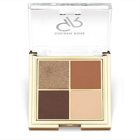 Golden Rose Quattro Eyeshadow Eye Shadow Palette Matte in Solid Form 04 Coffee Dream 8.8gr