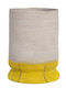 Soulworks Decorative Basket Wicker with Handles Yellow 31x31x43cm