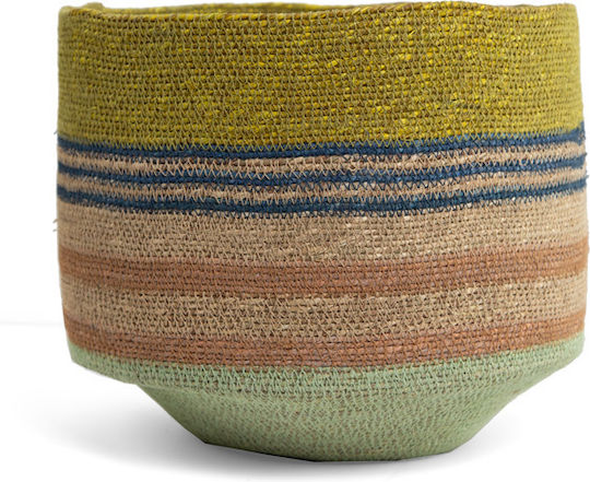 Soulworks Dekorativer Korb Korbweide mit Griffen Mehrfarbig 30x30x26cm