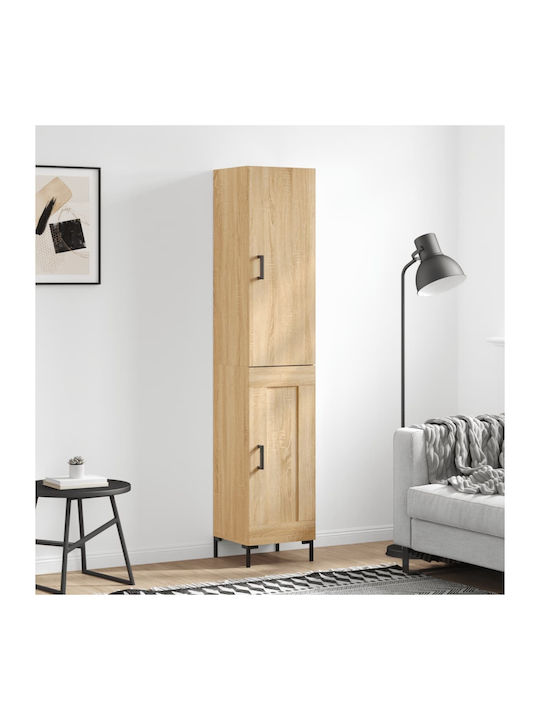 Дървен Кафяв Офисен Шкаф 34.5x34x180см