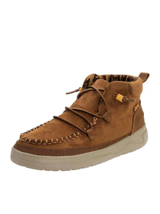 Leather Women's Ankle Boots Tabac Brown