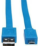 MrCable Regulat USB 2.0 spre micro USB Cablu Albastru 2m 1buc