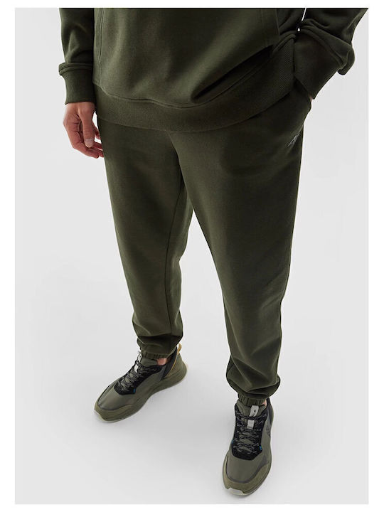 4F Jogginghose mit Gummizug Khaki