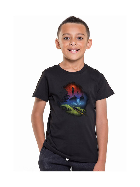 Pegasus Kinder-T-Shirt Schwarz