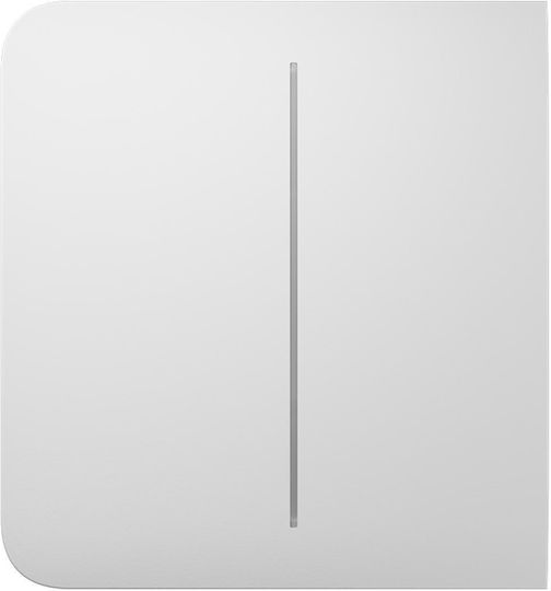 Ajax Systems Side Button (2-Gang) Επιτοίχιος Διακόπτης Τοίχου Διπλός χωρίς Πλαίσιο Λευκός
