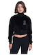 Target Women's Crop Top Cotton Turtleneck Long Sleeve Black