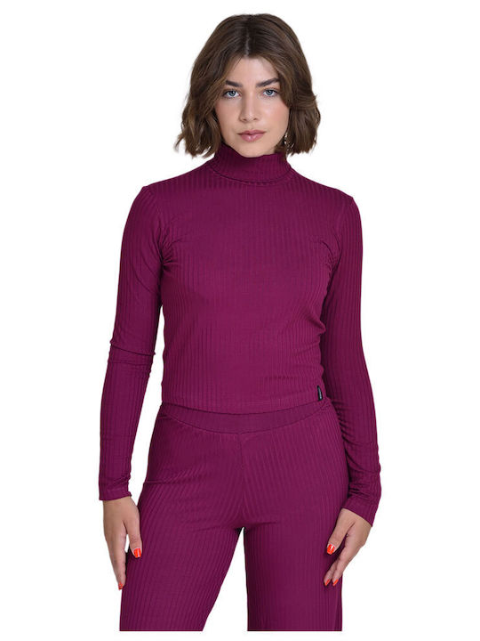 Target Γυναικείο Crop Top Ζιβάγκο Μακρυμάνικο Φ...