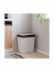 vidaXL Waste Bin Recycling Plastic White 25lt 1pcs