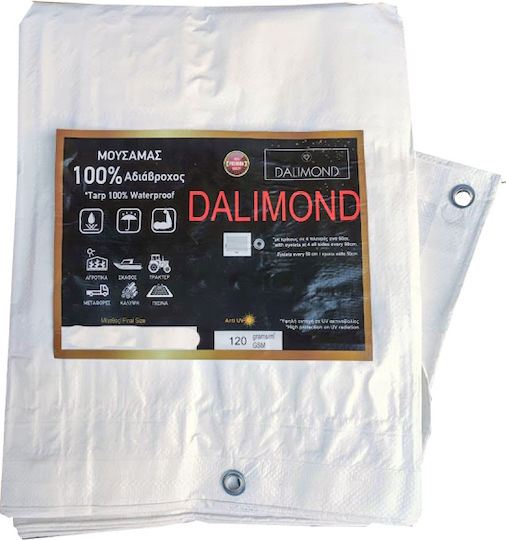Dalimond PLW120 Waterproof Tarpaulin 120gr/m² 5x4m. Light Type White