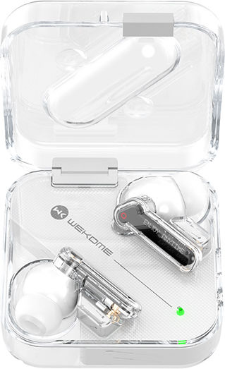 WK V51 In ear Bluetooth хендсфри Слушалки с Кутийка за Зареждане Бял