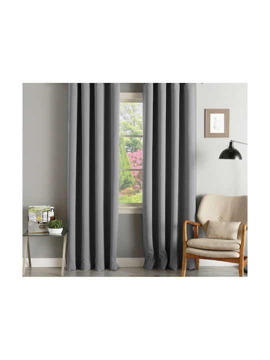 Saray Home Перде с Плик с Писалка Сиво 140x280см