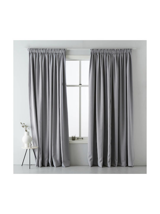 Saray Home Κουρτίνα με Τρέσα Γκρι 220x280εκ.
