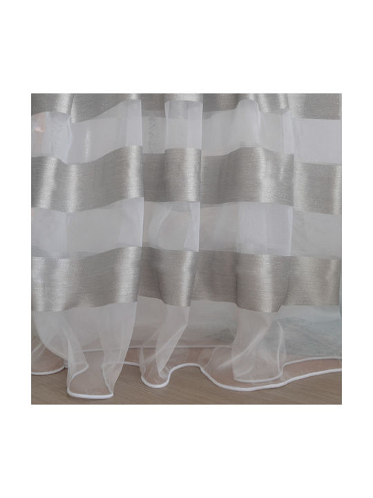 Saray Home Κουρτίνα Παραθύρου με Τρουκς Λευκή 280x140εκ.