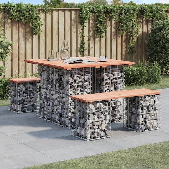 Masa pentru spații exterioare Lemn cu schelet metalic CAFE 100x102x72buc