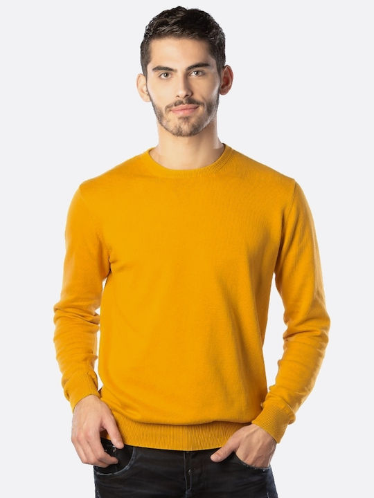 Brokers Jeans Langarm-Pullover Gelb