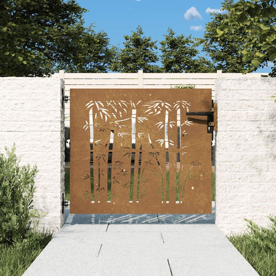 vidaXL Fence Gate from Bamboo in Brown Color 85cm x 1.0m