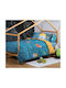 Nef-Nef Homeware Kinderdecke Einzel mit Microfaserfüllung Space Blau 160x220cm