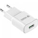 Yenkee Charger Without Cable with USB-A Port 18W Quick Charge 3.0 Whites (YAC 2023WH)