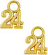 Amalfi Charm Metallic Pendant Motif for Jewelry 1.4x1cm.