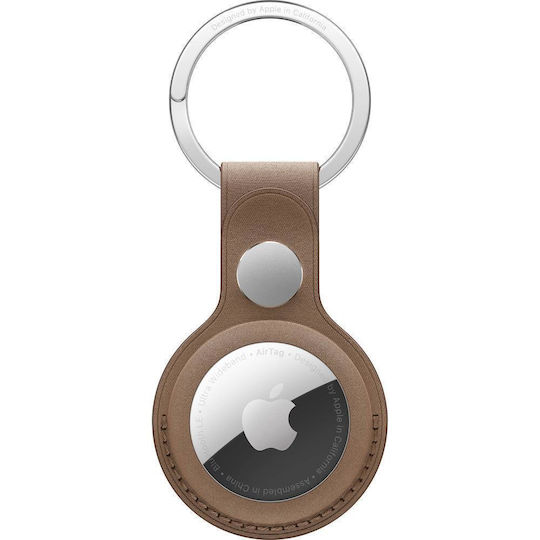 Apple Finewoven Key Ring Θήκη Μπρελόκ Δερματίνης για AirTag Taupe