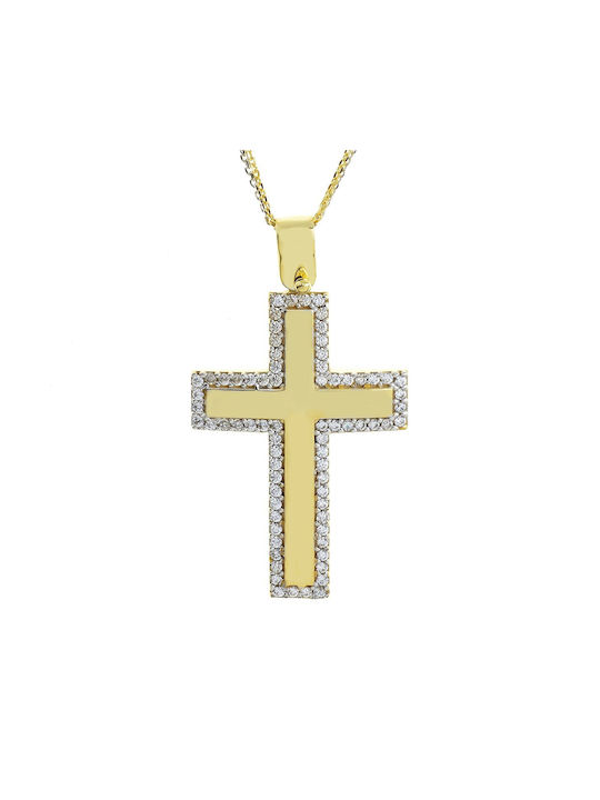 Ioannou24 Women's Gold Cross 14K with Chain