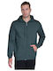 Green Hoodie Cardigan