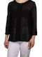 Remix Women's Blouse Long Sleeve Black