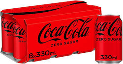 Coca-Cola Zero Газирана Напитка Без Захар 8x330ml Coca-Cola Zero Газирана Напитка Без Захар 8x330ml