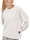 Logo Damen Langarm Pullover Beige