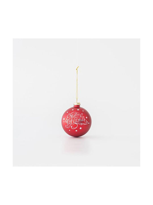 Hängendes Kugel Ornament Ornament Glas Rot 10cm...