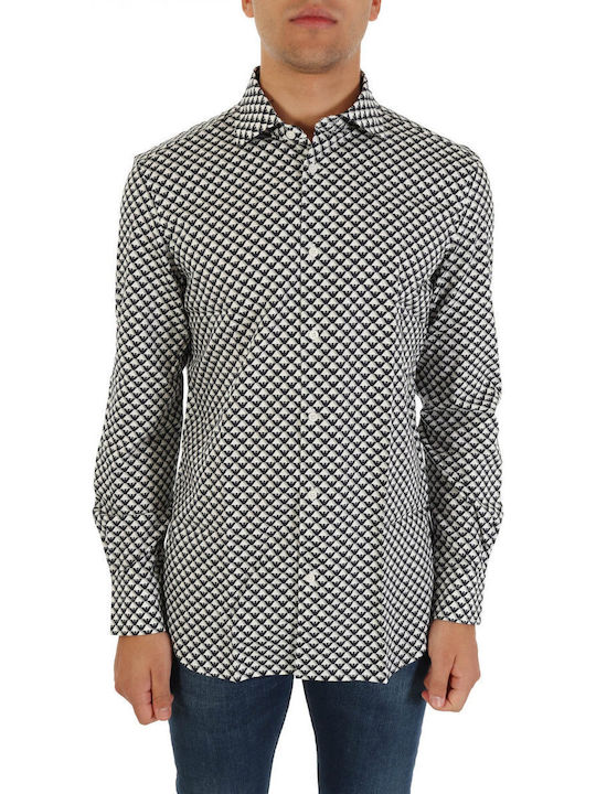 Langärmlig Baumwolle Hemd Gray