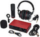 Focusrite Scarlett 2i2 Studio 4th Gen & Microphone & Headphones USB to PC External Audio Interface