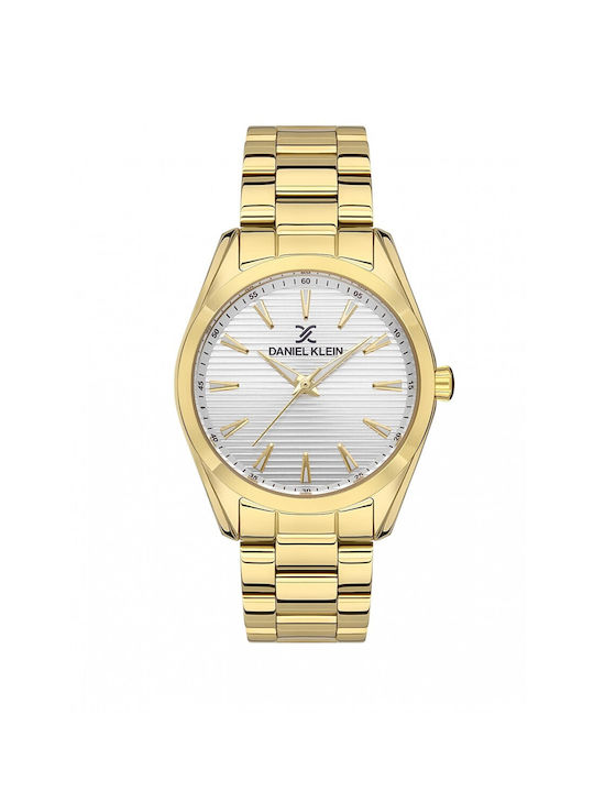 Daniel Klein Uhr Batterie mit Gold Metallarmband