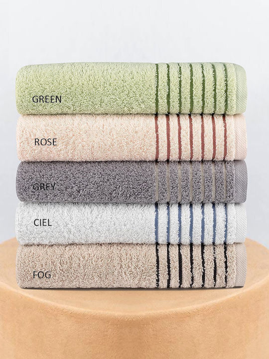 Palamaiki Σετ Πετσέτες Μπάνιου 3τμχ Ser Grey Βάρους 450gr/m²
