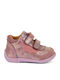 Anatomisch Lederne Kinderstiefeletten mit Klettverschluss Rosa
