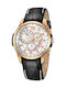 Lotus Watches Ceas Barbati 43mm Baterie cu Curea din Piele Neagră