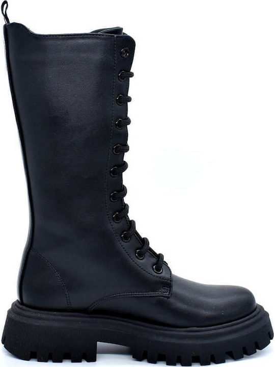Kids Boots with Zipper Black