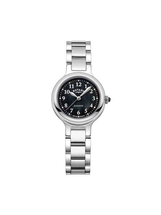 Rotary Watch with Gray Metal Bracelet