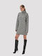 Tailor Made Knitwear Mini Dress Knitted Turtleneck White