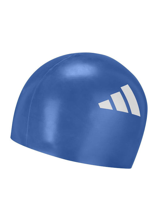 adidas 3-Stripes Silicone Kids Swimming Cap Blue