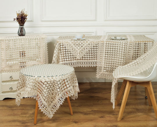 Liolios Home Checkered Fx-2 Cream 90x90cm