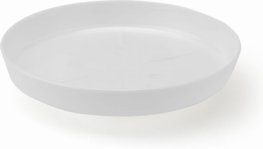 Lamela Πιάτο Γλάστρας Πλαστικό White 16.9x16.9εκ.