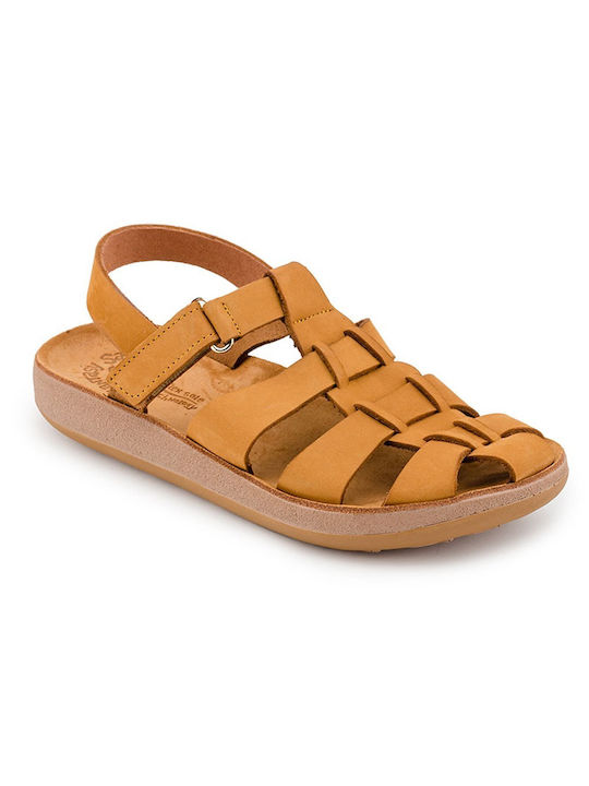 Fantasy Sandals Анатомични Leather Women's Sandals Tabac Brown