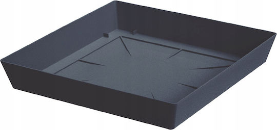Prosperplast PPLFQ200 Πιάτο Γλάστρας Πλαστικό Anthracite 20x20εκ. PPLFQ200-S433