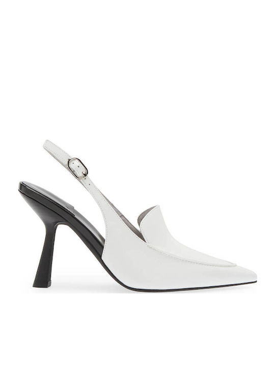 Jeffrey Campbell White Heels with Strap Acclaimed