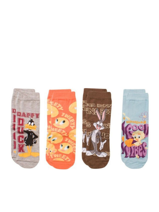 Disney Παιδικές Κάλτσες Μακριές Looney Tunes Πολύχρωμες 4 Ζευγάρια Disney Παιδικές Κάλτσες Μακριές Looney Tunes Πολύχρωμες 4 Ζευγάρια