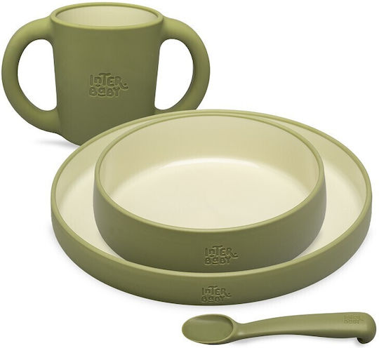 Interbaby Feeding Set made of Plastic Green